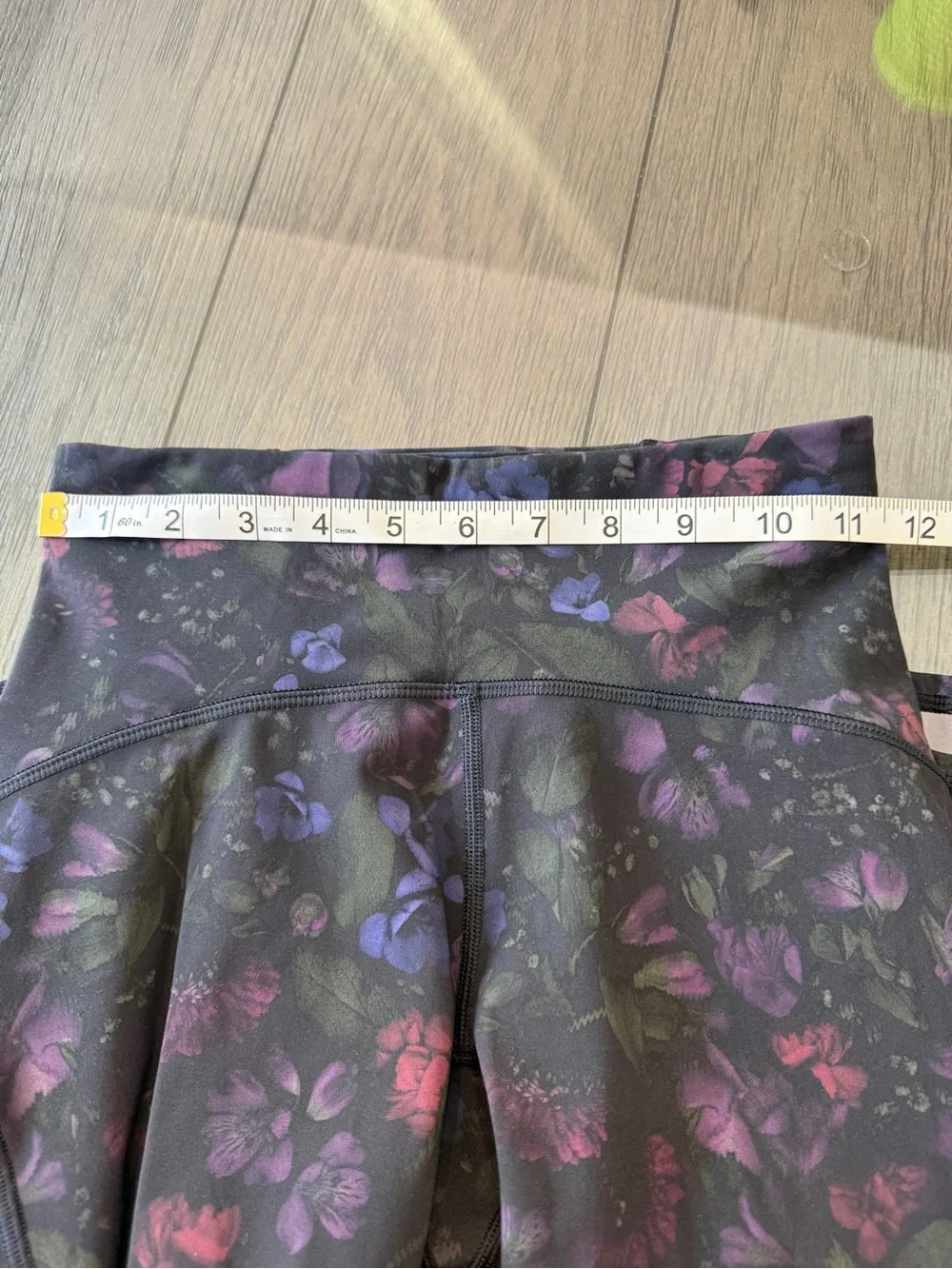 lululemon Train Times Crop Black Frozen Floral Black Crop Leggings 25664